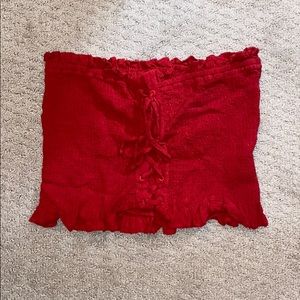 American Eagle Red Tube Top